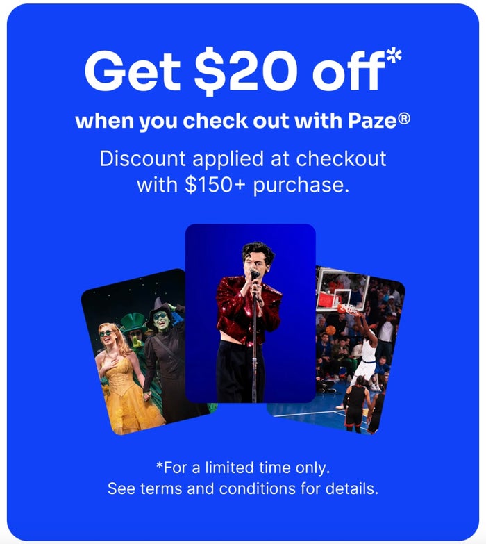 Paze Stubhub Offer