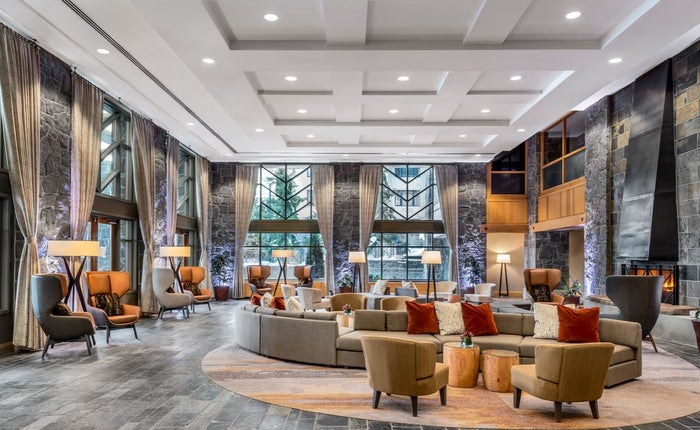 The lobby at the Westin Whistler The lobby at the Westin Whistler
