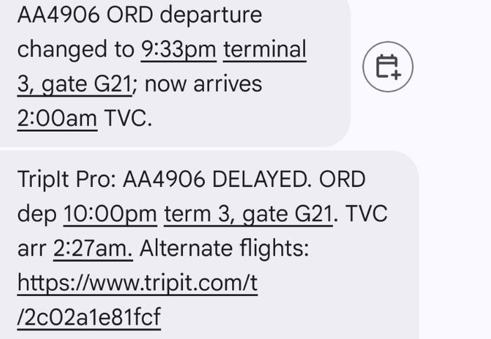 TripIt Flight Alert