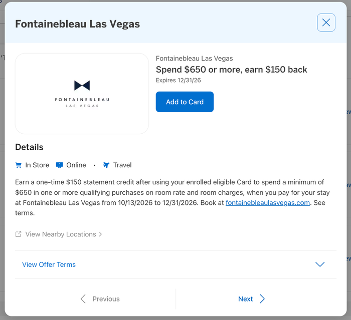 fountainblue amex offer